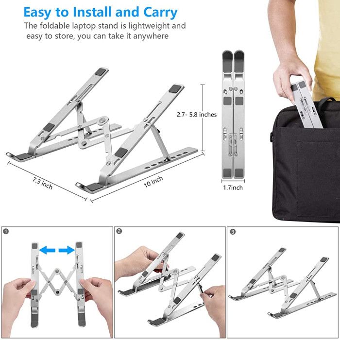 Foldable Aluminum Laptop Stand